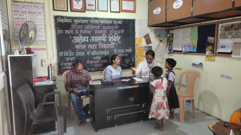 A Health Camp at centre nurtuirng students